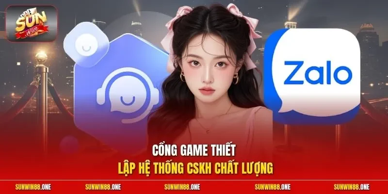 Cổng game thiết lập hệ thống CSKH chất lượng